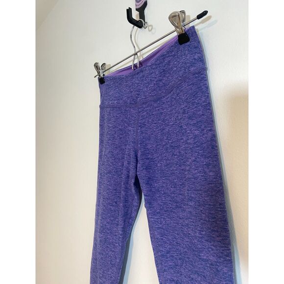 Spacedye Caught In The Midi High Waisted Legging *CROPPED* Heather Purple - Picture 2 of 6